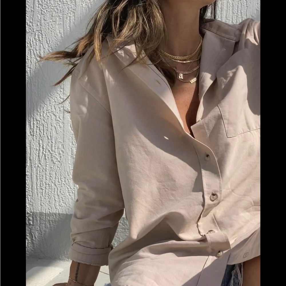 KOTN Oversize Oxford in Plaster Pink